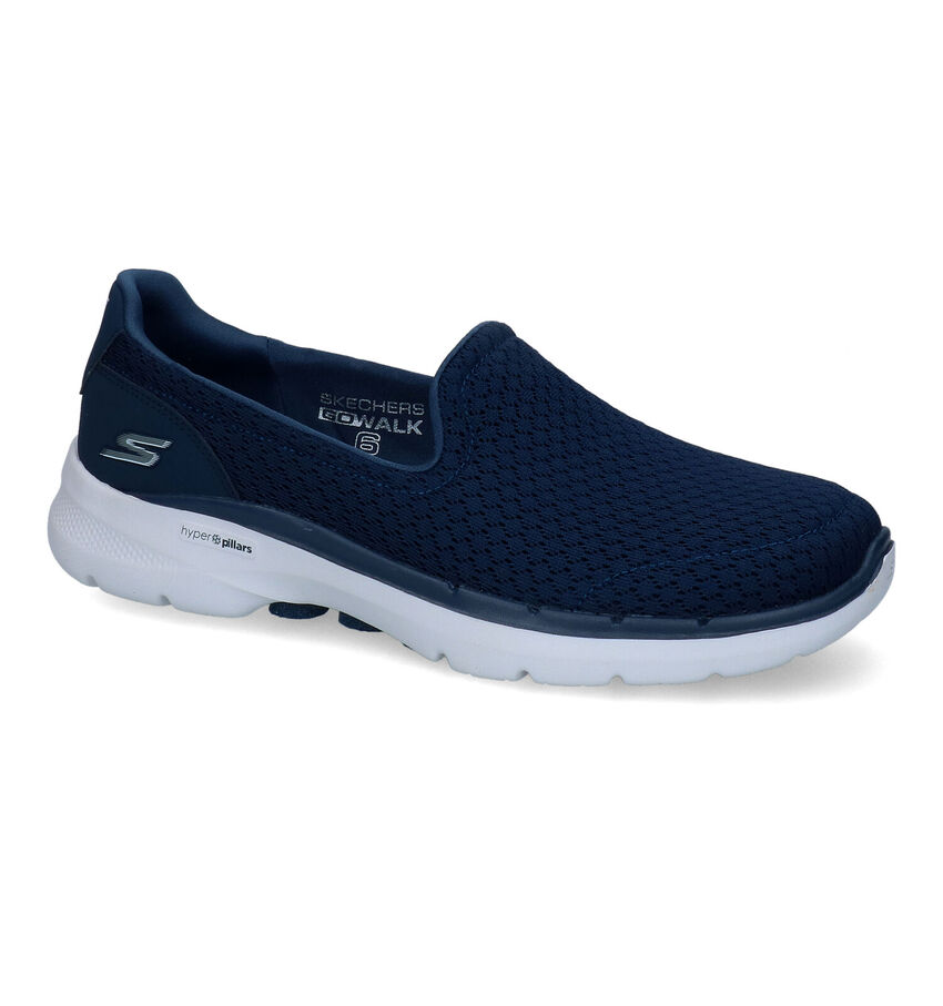 Skechers Go Walk 6 Blauwe Instappers