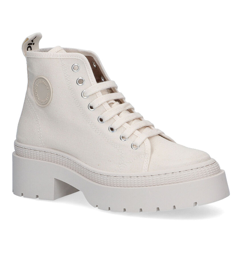 Victoria Ecru Hoge Sneakers