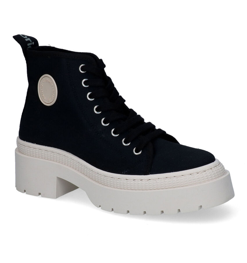 Victoria Zwarte Hoge Sneakers