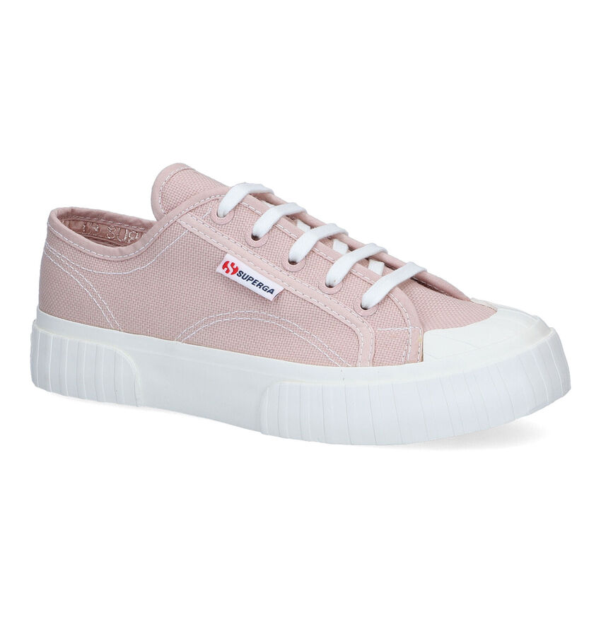 Superga Stripe Roze Sneakers
