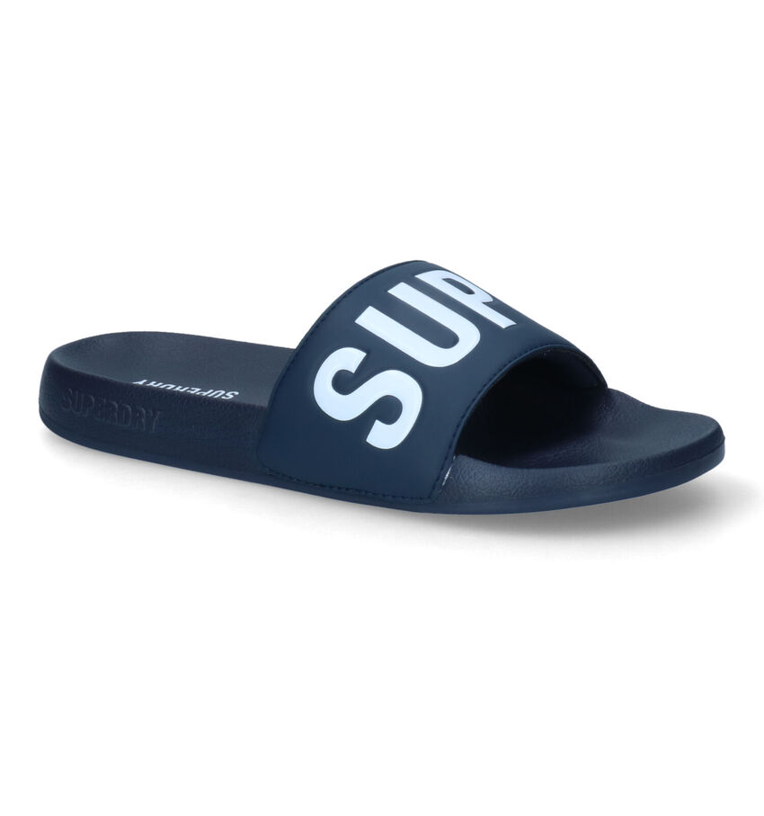 Superdry Code Core Blauwe Badslippers