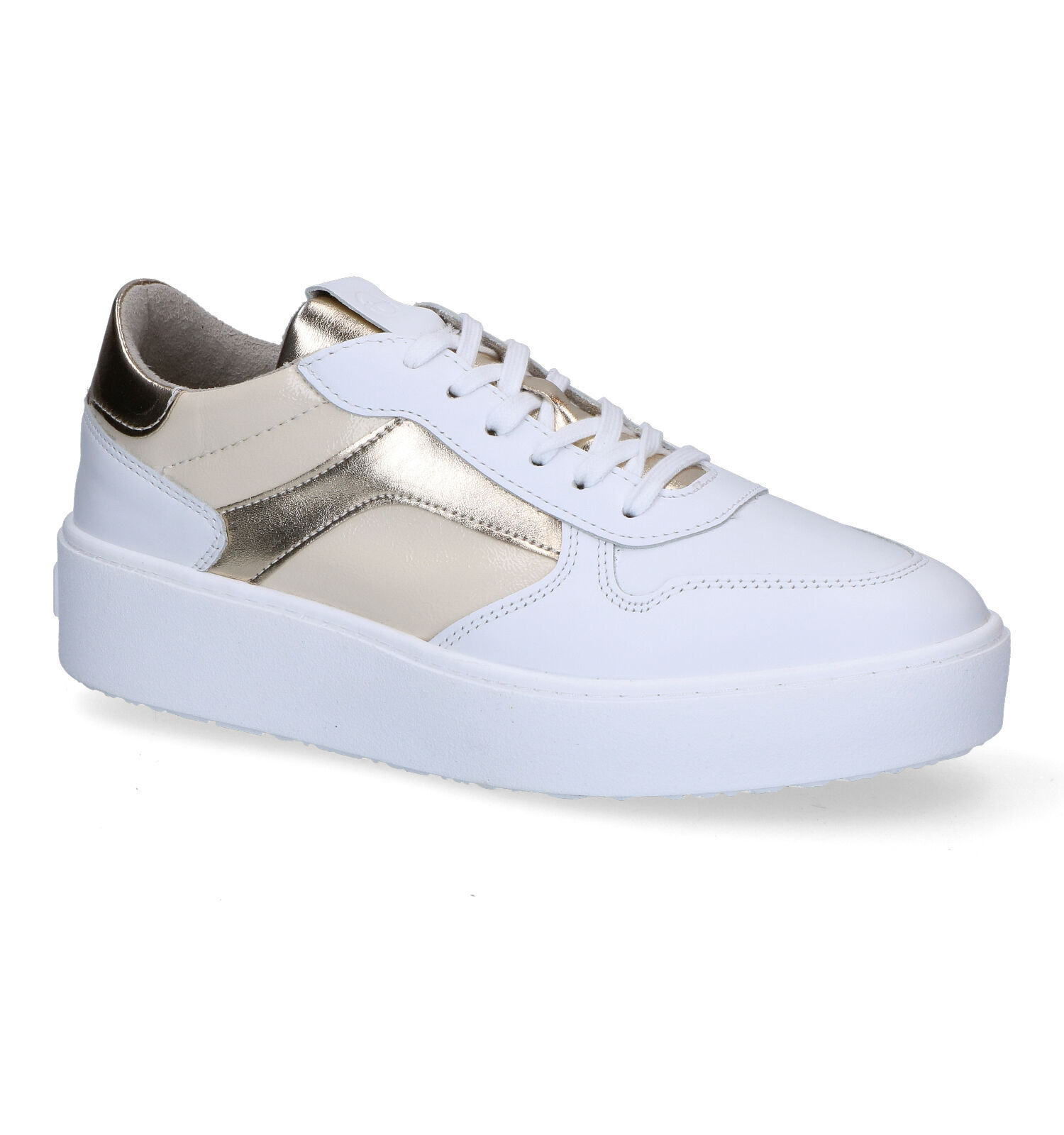Tamaris Tamaris veterschoen in wit leer online kopen.