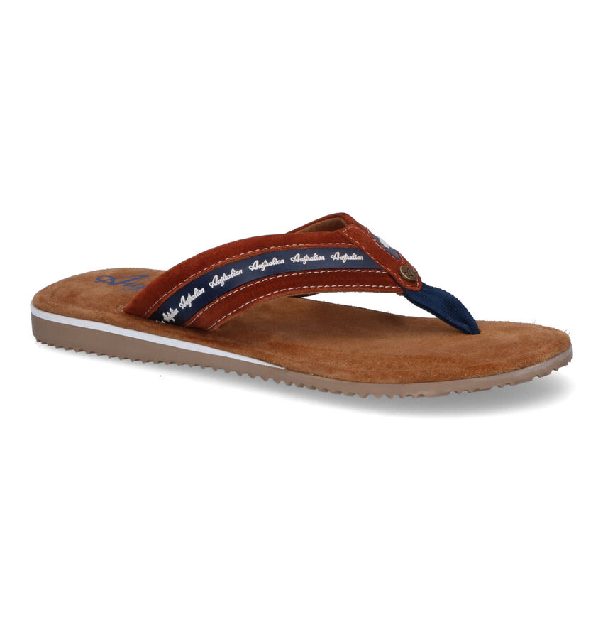 Australian Azurro Cognac Teenslippers