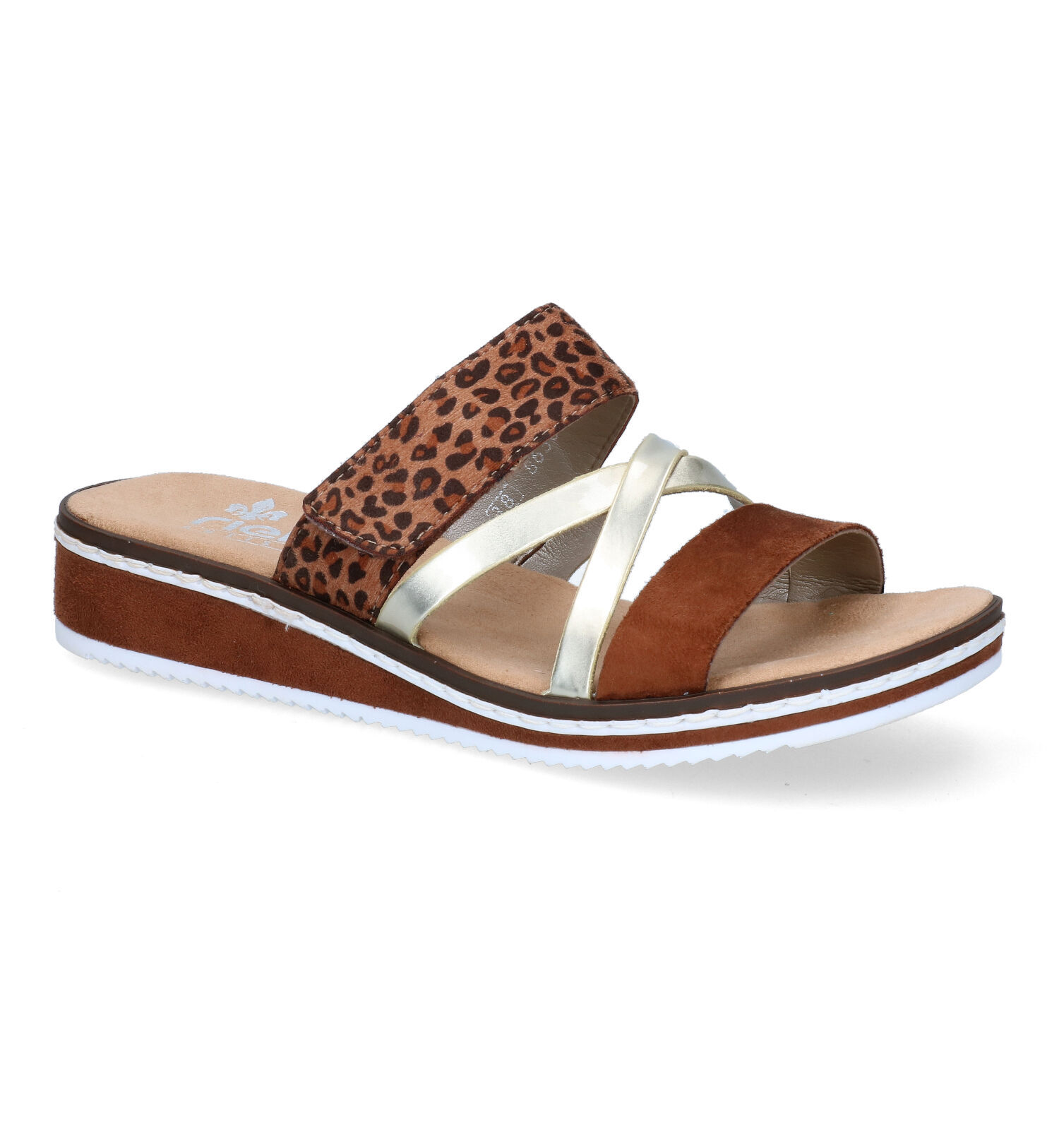 Rieker bruine slippers | Torfs