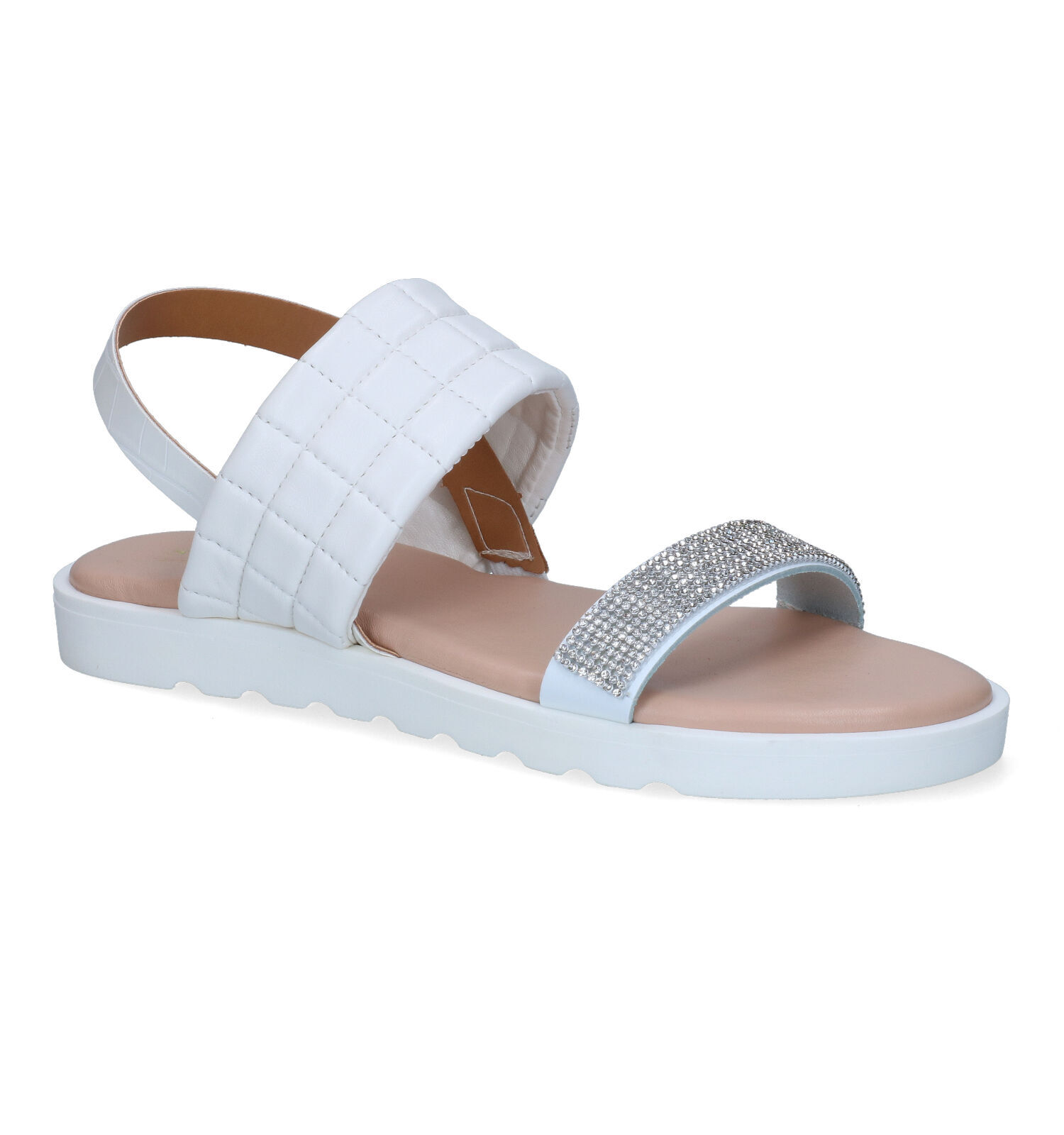 Witte platte sandalen dames | Online op TORFS.BE | Gratis verzending en  retour