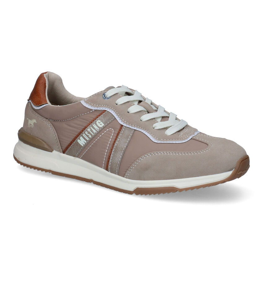 Mustang Taupe Veterschoenen