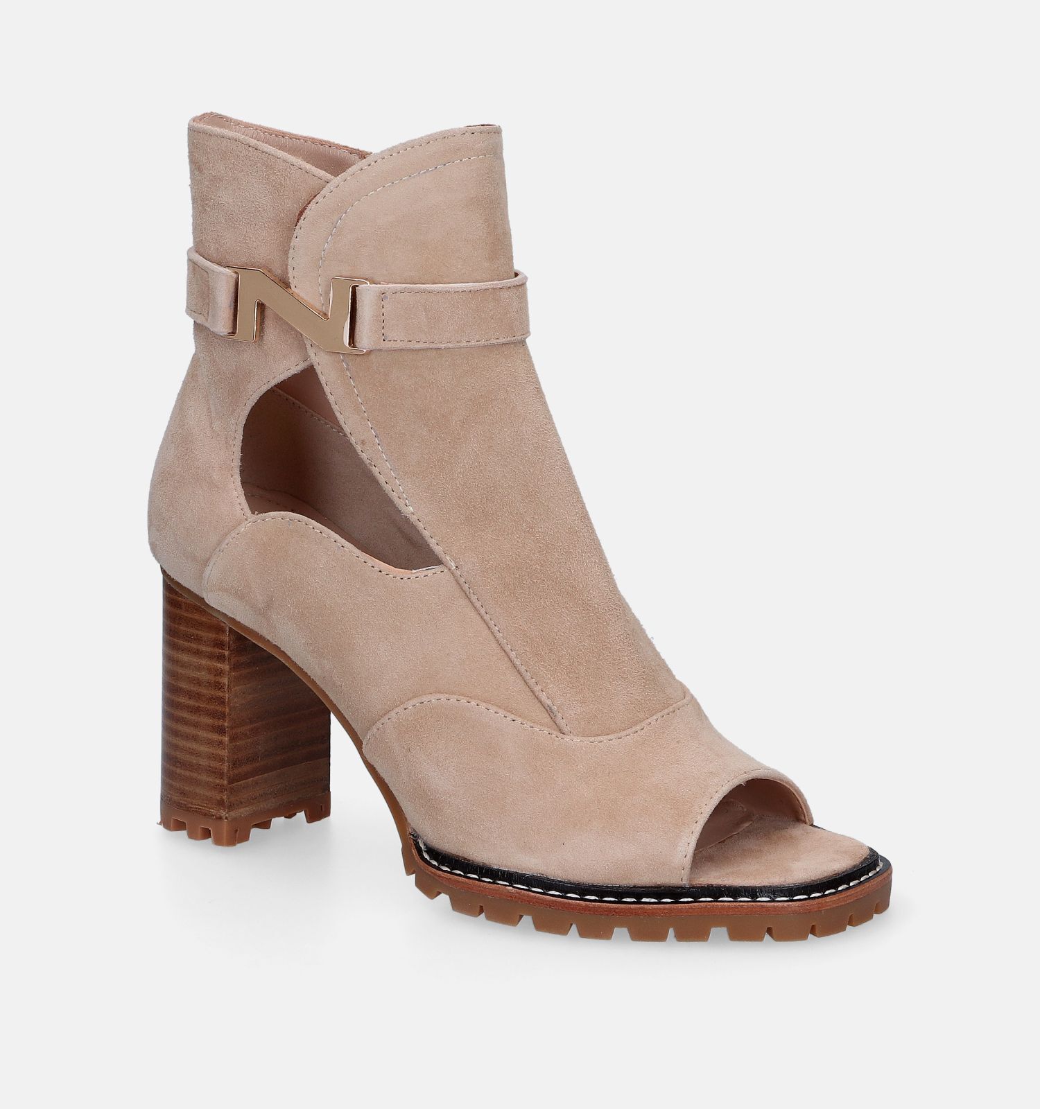 Dames enkellaarsjes daim beige | Torfs