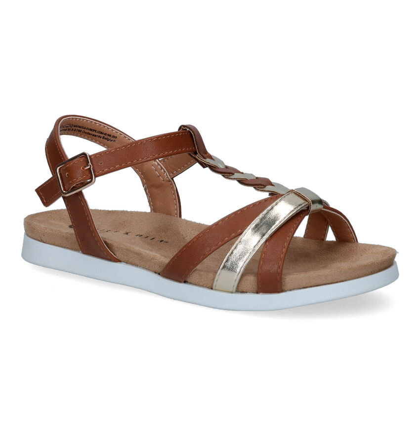 Milo & Mila Cognac Sandalen