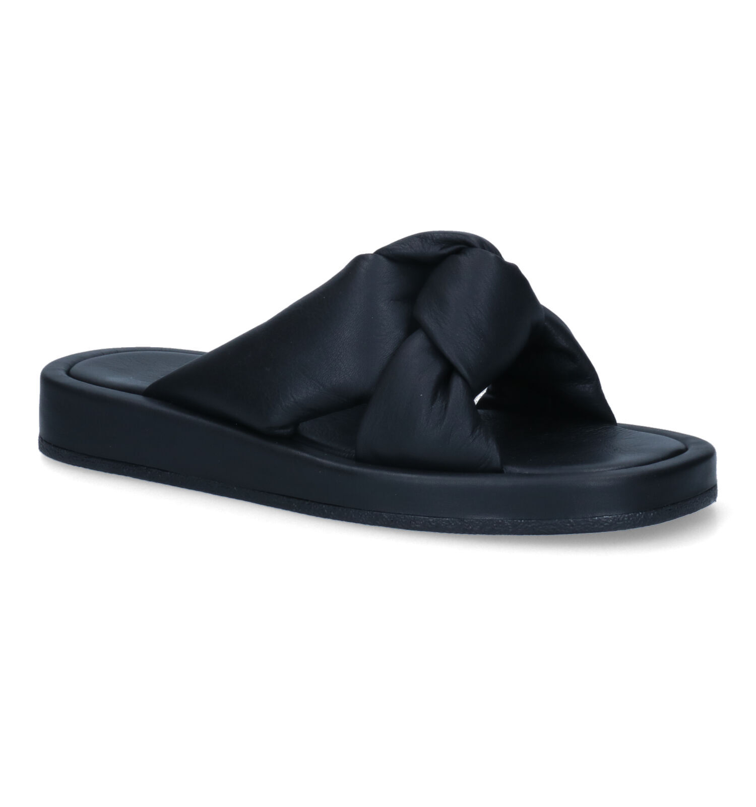 Dames slippers leer zwart Online op TORFS.BE Gratis verzending en retour
