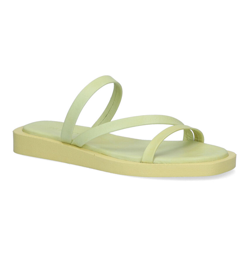 Inuovo Nu-pieds plates en Jaune