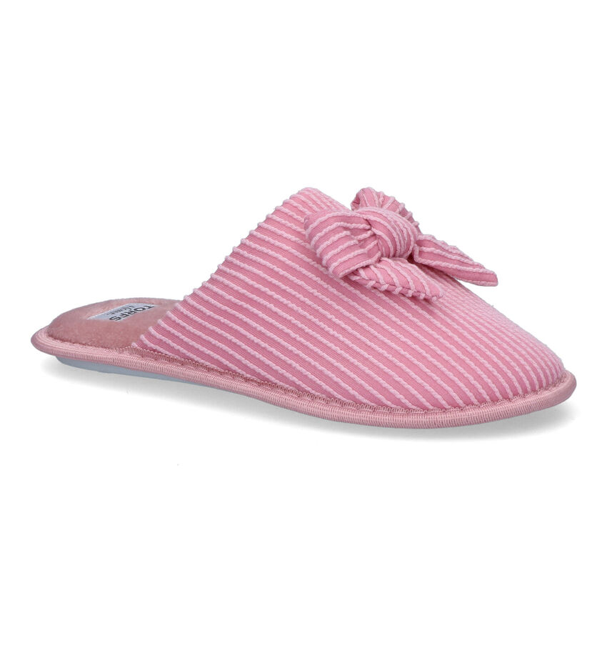 Torfs Home Pantoufles ouvertes en Rose
