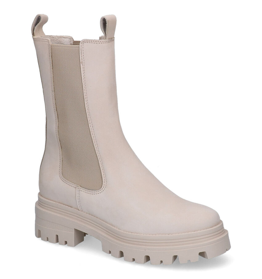 Tamaris Bottes courtes en Beige clair