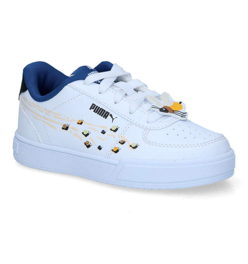 Puma Caven Small World Baskets en Blanc
