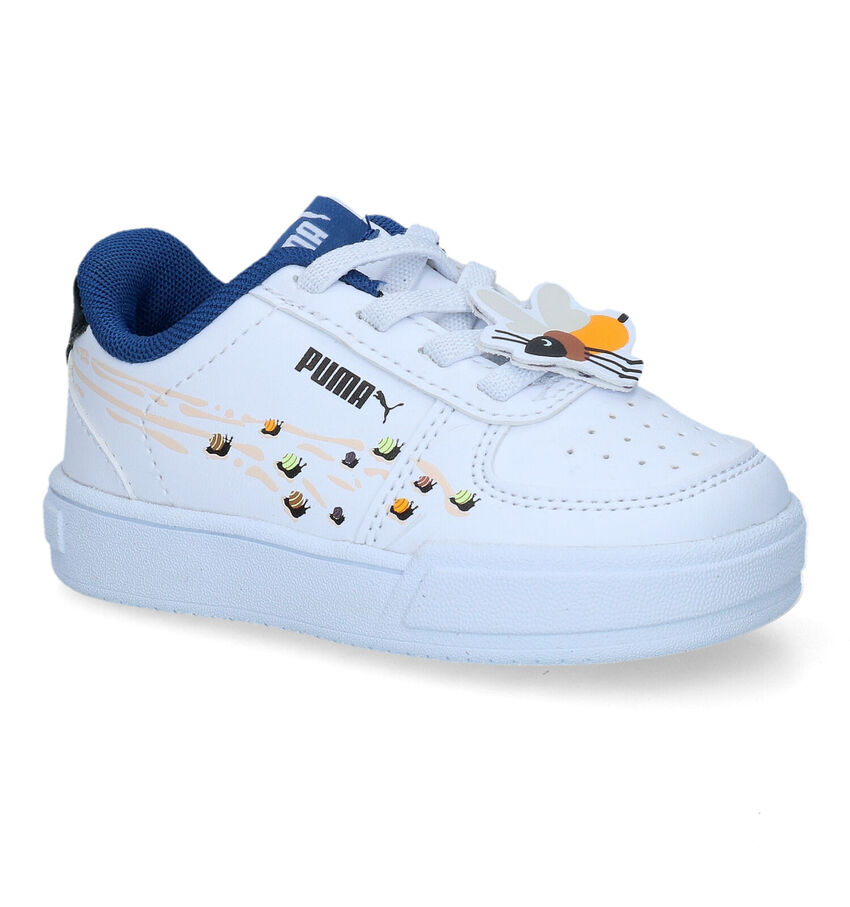 Puma Caven Small World Baskets en Blanc