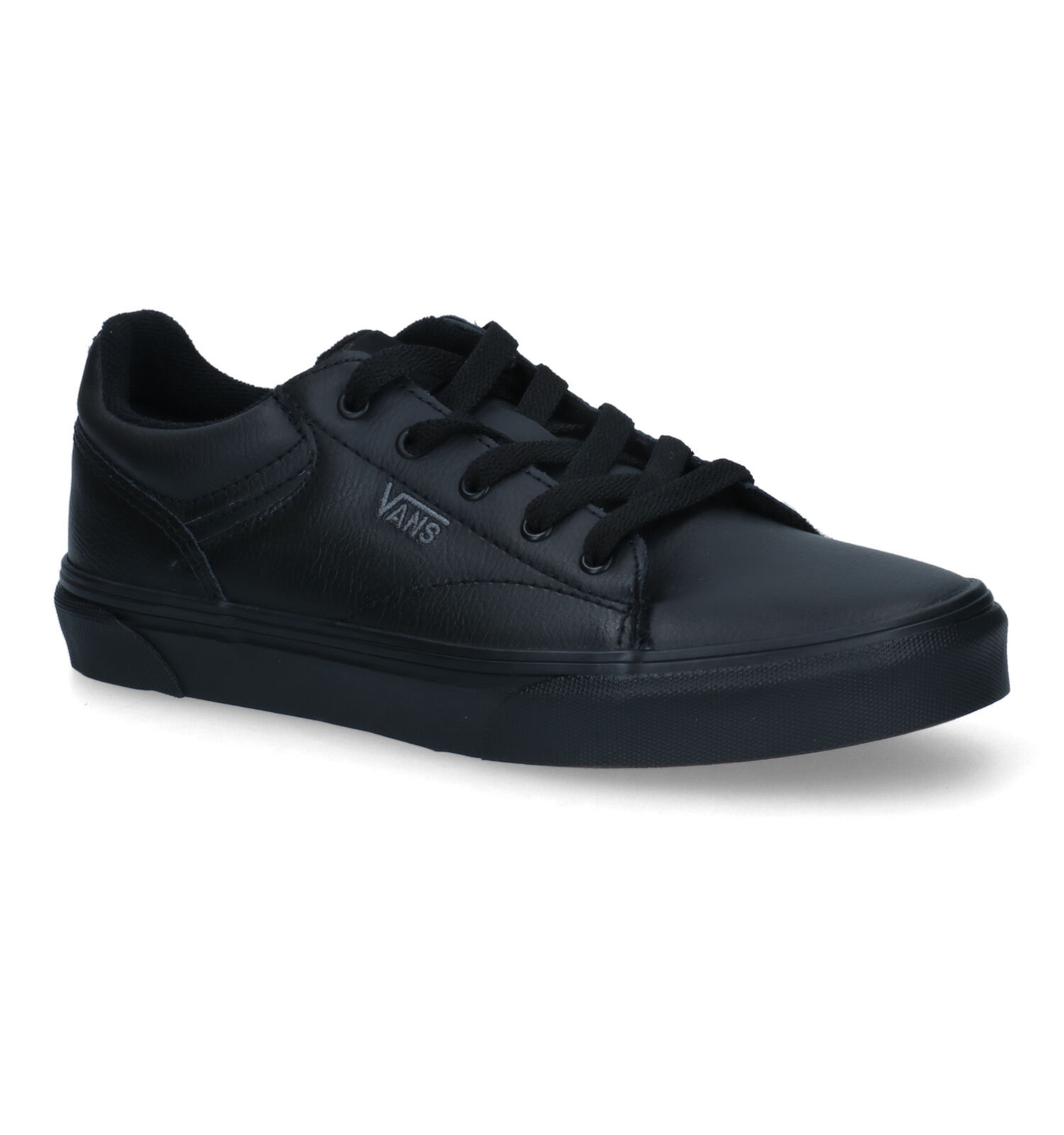 Lage zwarte vans deals