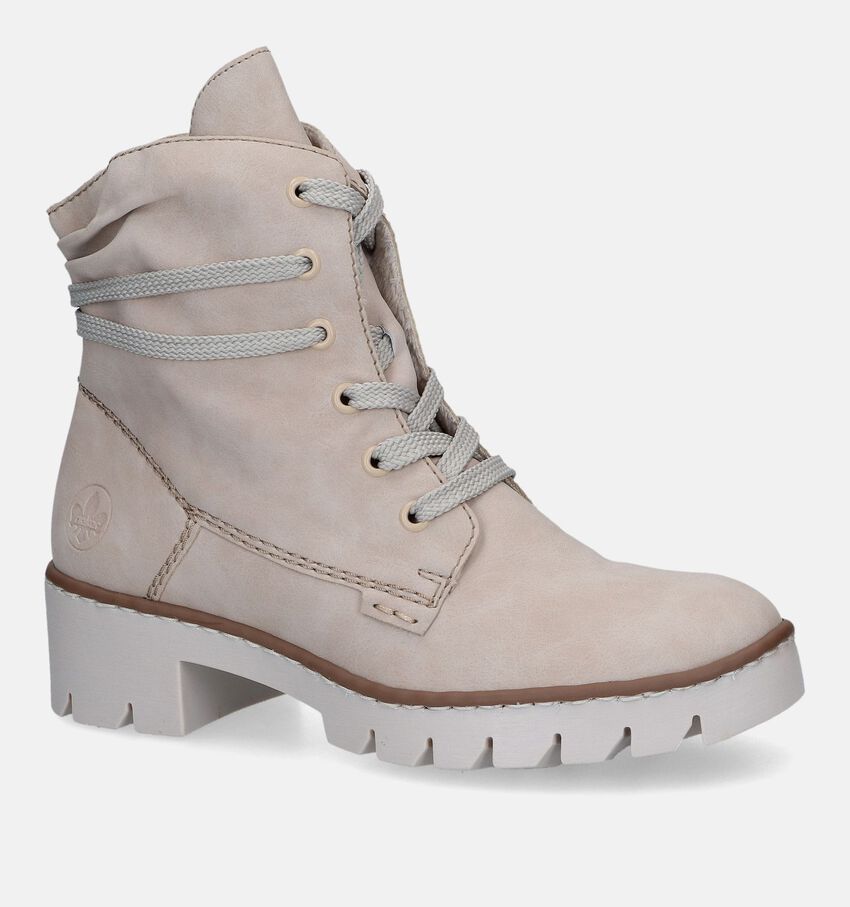 Rieker Boots à lacets en Beige clair