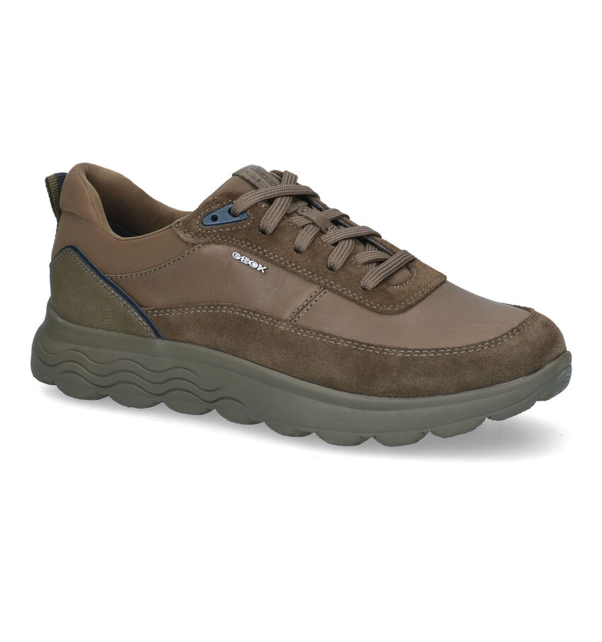 Geox Spherica Groene Veterschoenen