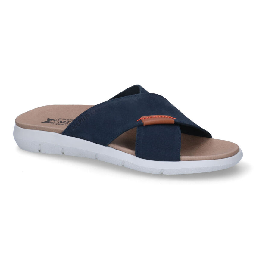 Mephisto Conrad Sportbuck Blauwe Slippers