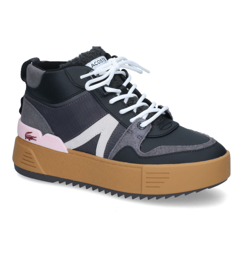 Lacoste L002 Hoge Zwarte Sneakers