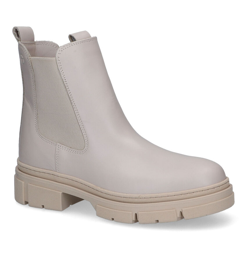 Tamaris Bottines Chelsea en Écru