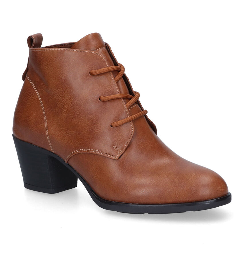 Signatur Bottines à lacets en Cognac