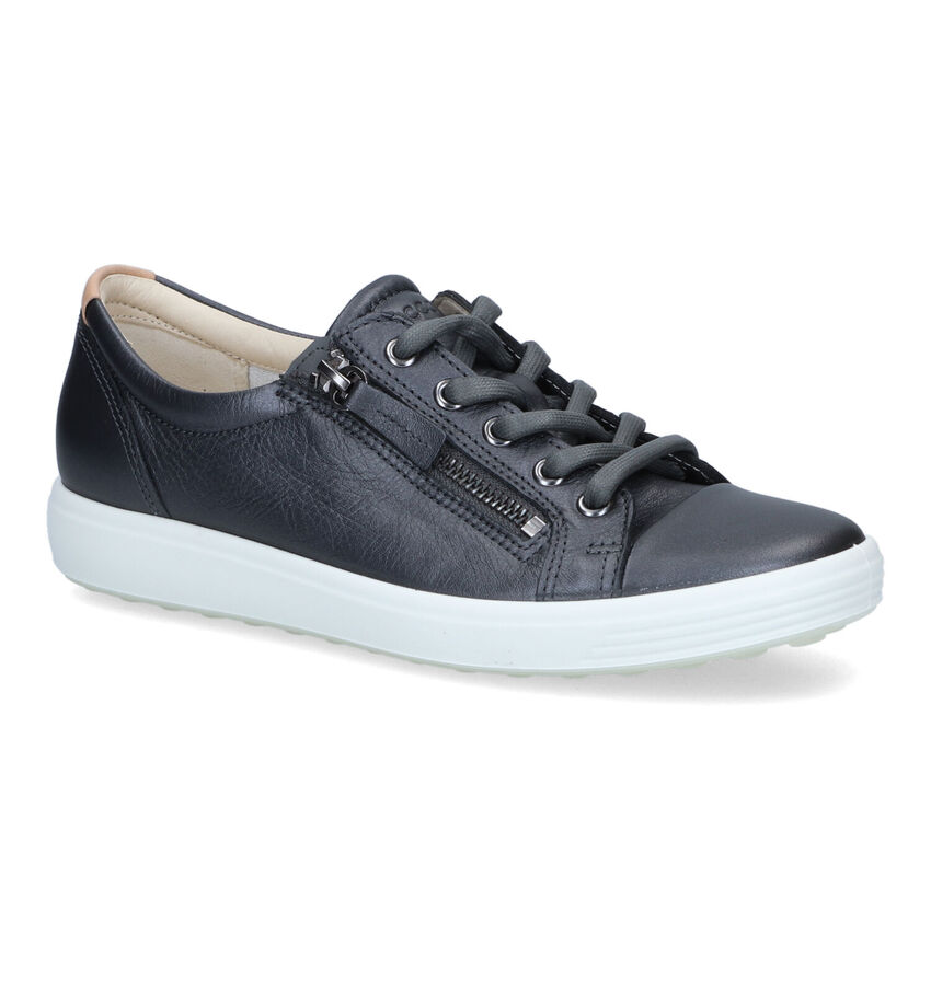 ECCO Soft 7 Chaussures à lacets en Gris