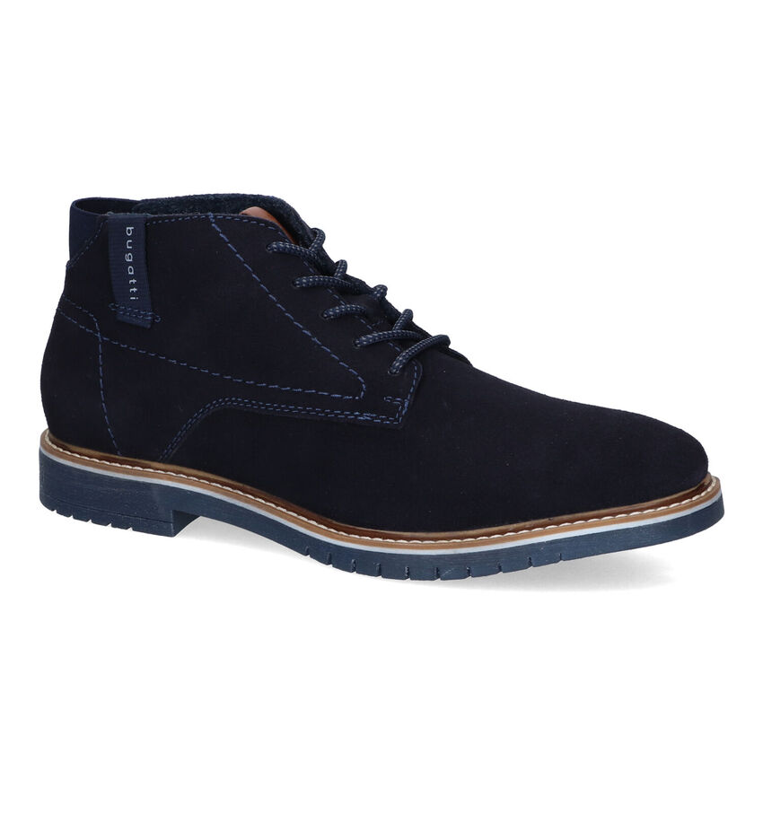 Bugatti Caj Blauwe Hoge Geklede Bottines