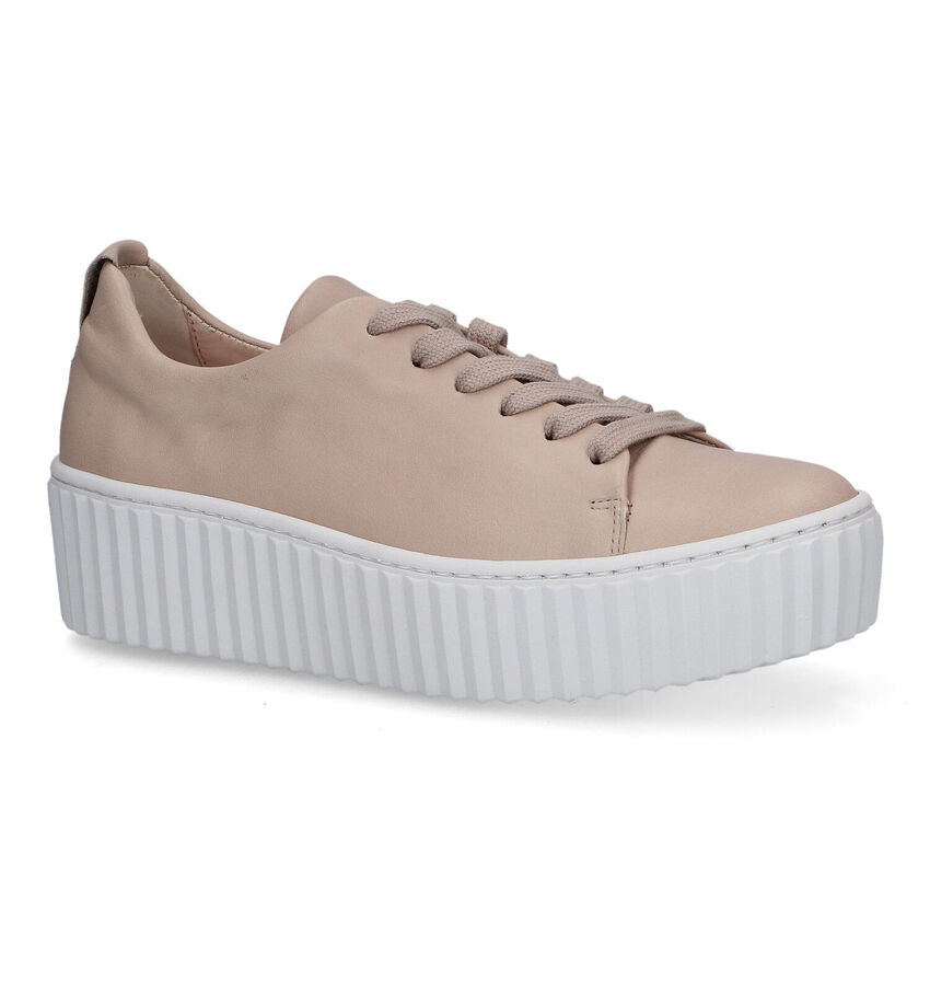 Gabor Best Fitting Beige Veterschoenen