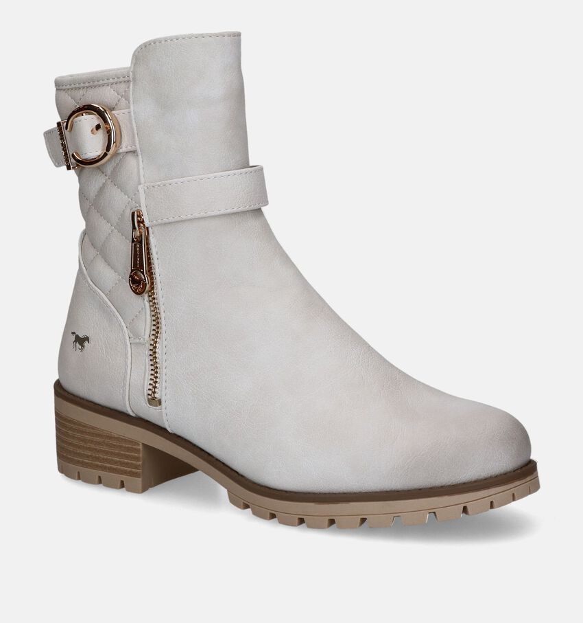 Mustang Bottines en Ecru