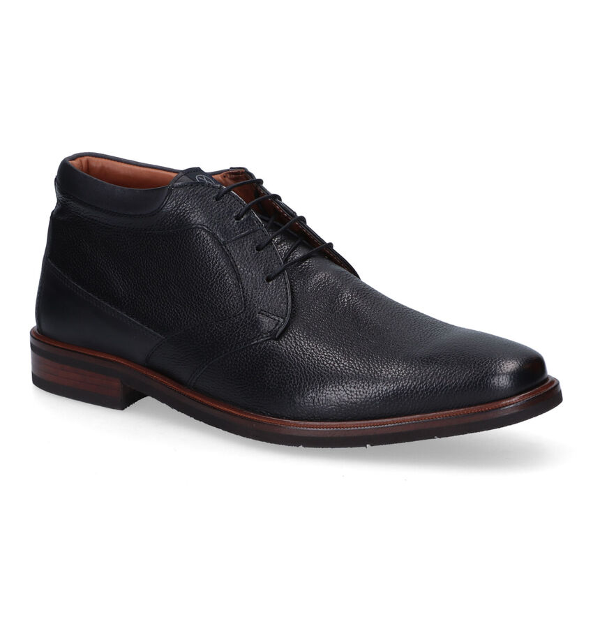 Ambiorix Havana Zwarte Hoge Geklede Veterschoenen