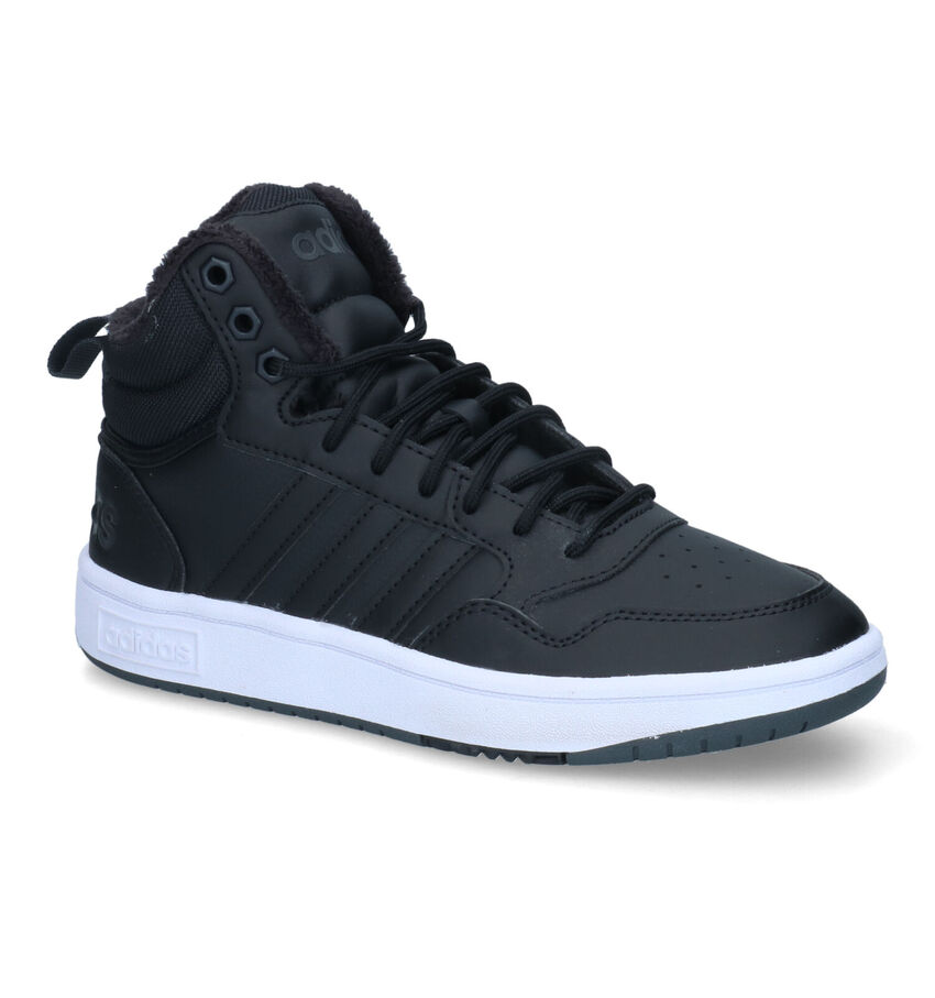 adidas Hoops 3.0 Mid Zwarte Sneakers