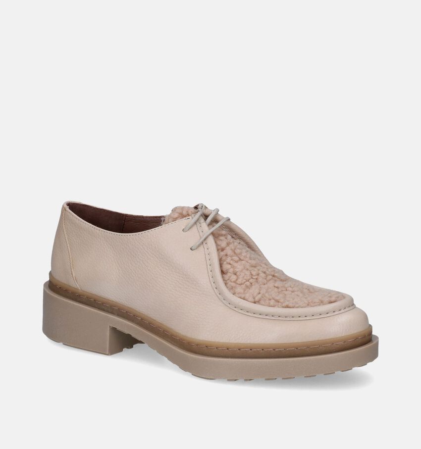 Wonders Beige Veterschoenen