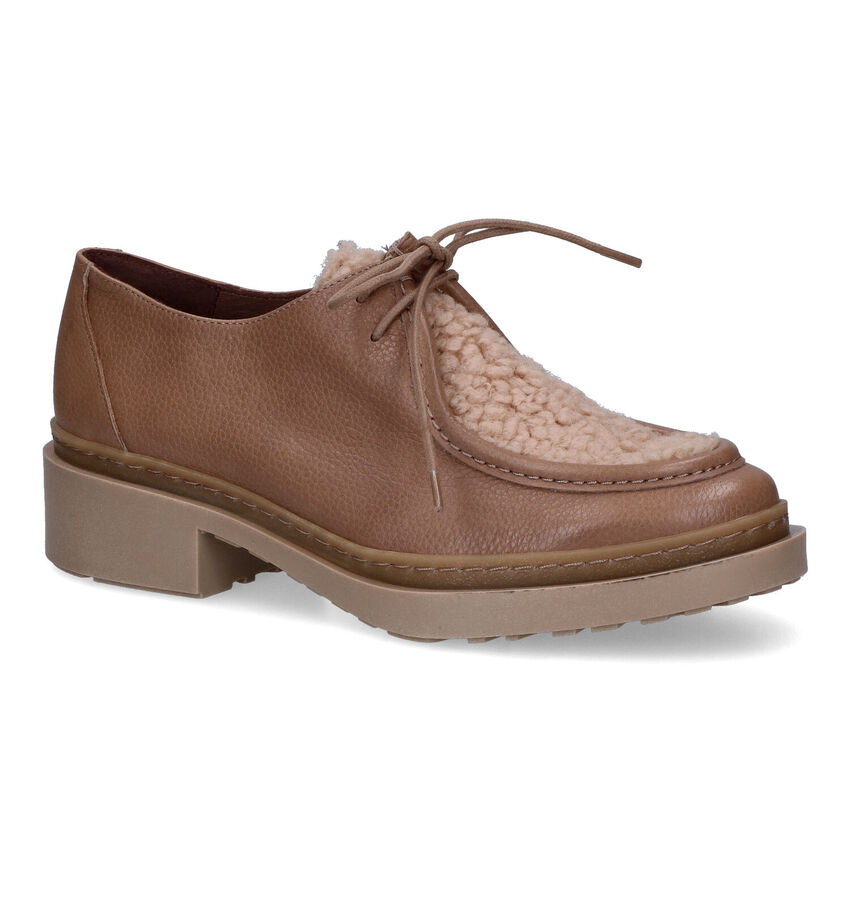 Wonders Taupe Veterschoenen