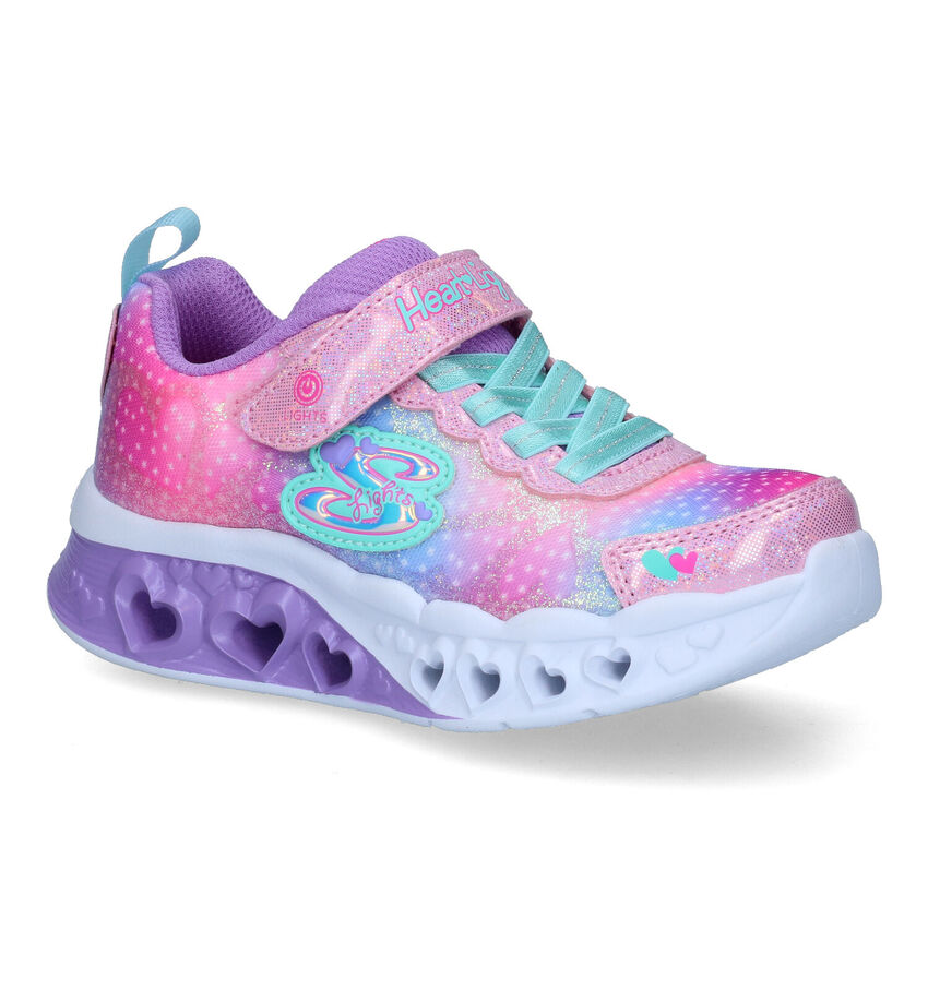 Skechers Flutter Heart Lights Baskets en Rose