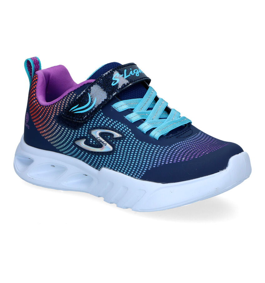 Skechers Slights Flicker Flash Baskets en Bleu