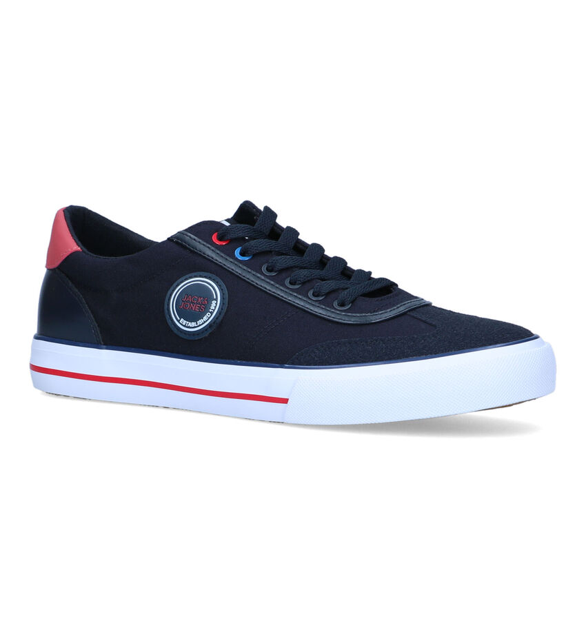 Jack & Jones Toby Canvas Mix Blauwe Veterschoenen