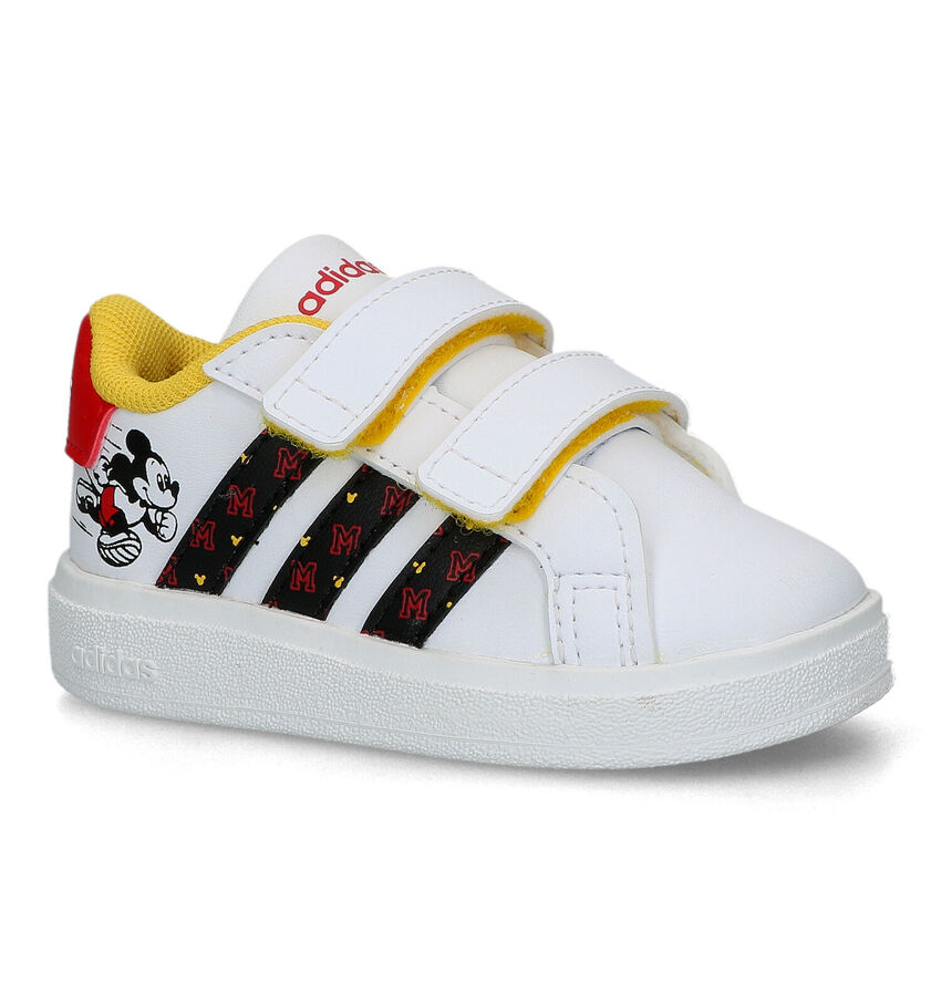 adidas Grand Court Disney Micky Baskets en Blanc