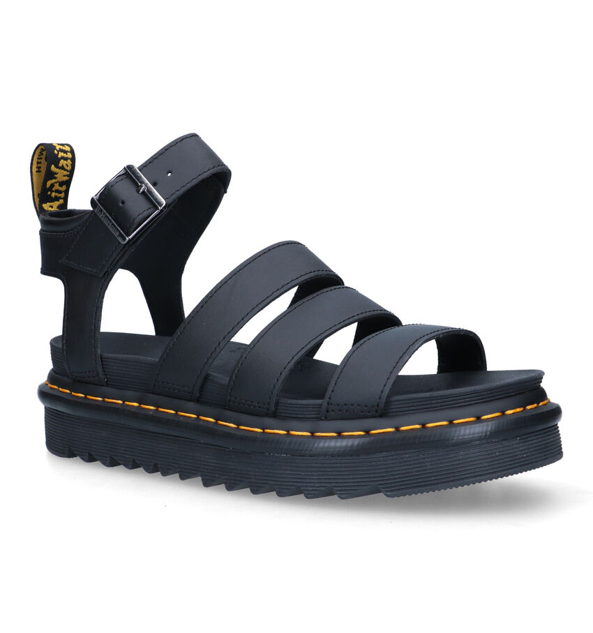 Dr. Martens Blaire Zwarte Plateausandalen