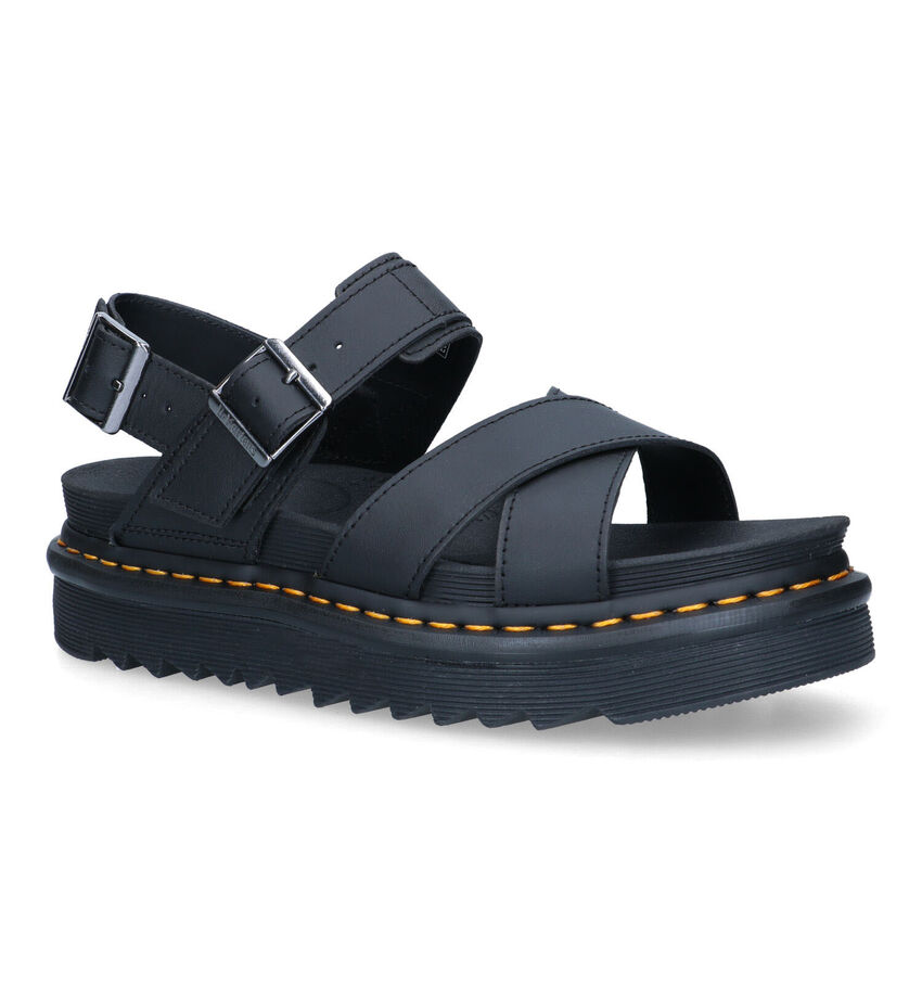 Dr. Martens Voss Zwarte Plateausandalen
