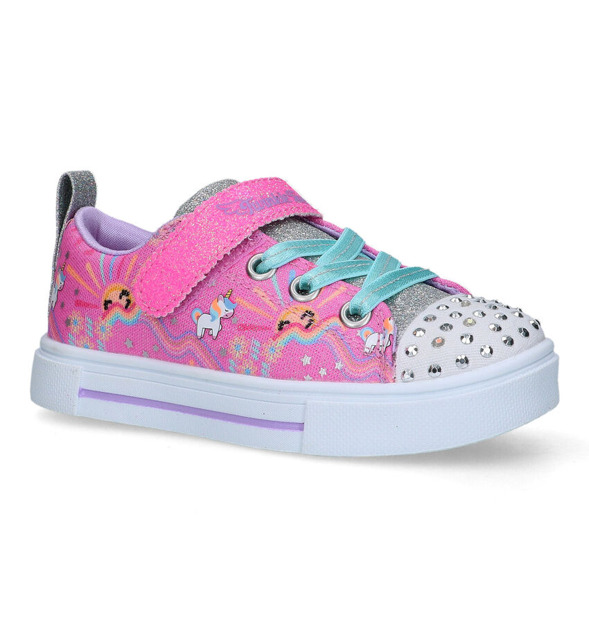 Skechers Twinkle Sparks Baskets avec lumières en Rose