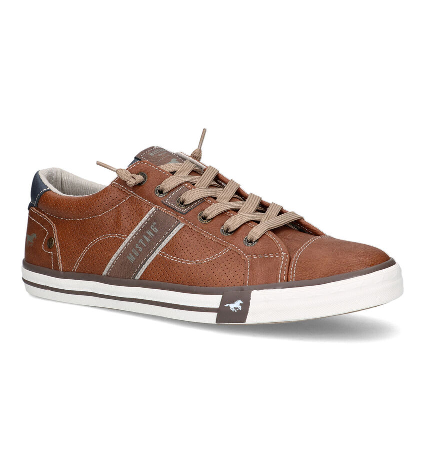 Mustang Cognac Veterschoenen