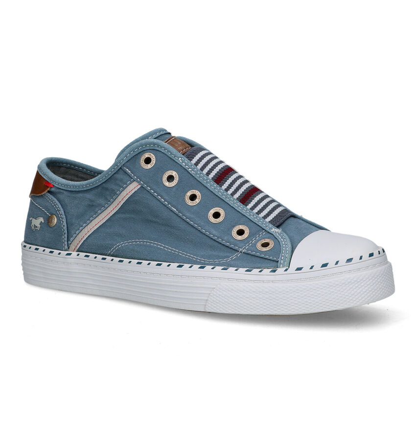 Mustang Blauwe Slip-on Sneakers