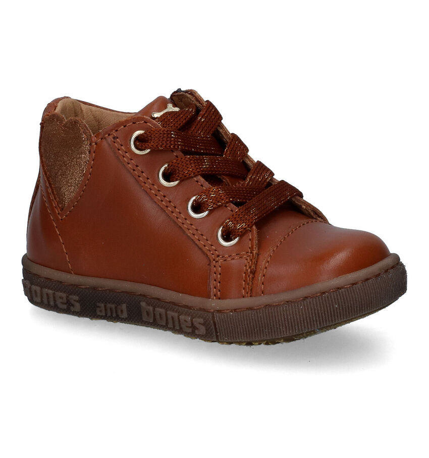 STONES and BONES Biva Cognac Babyschoenen