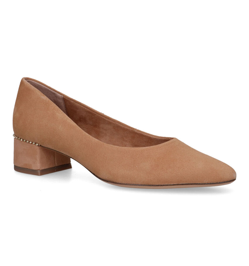 Tamaris camel Pumps met Blokhak