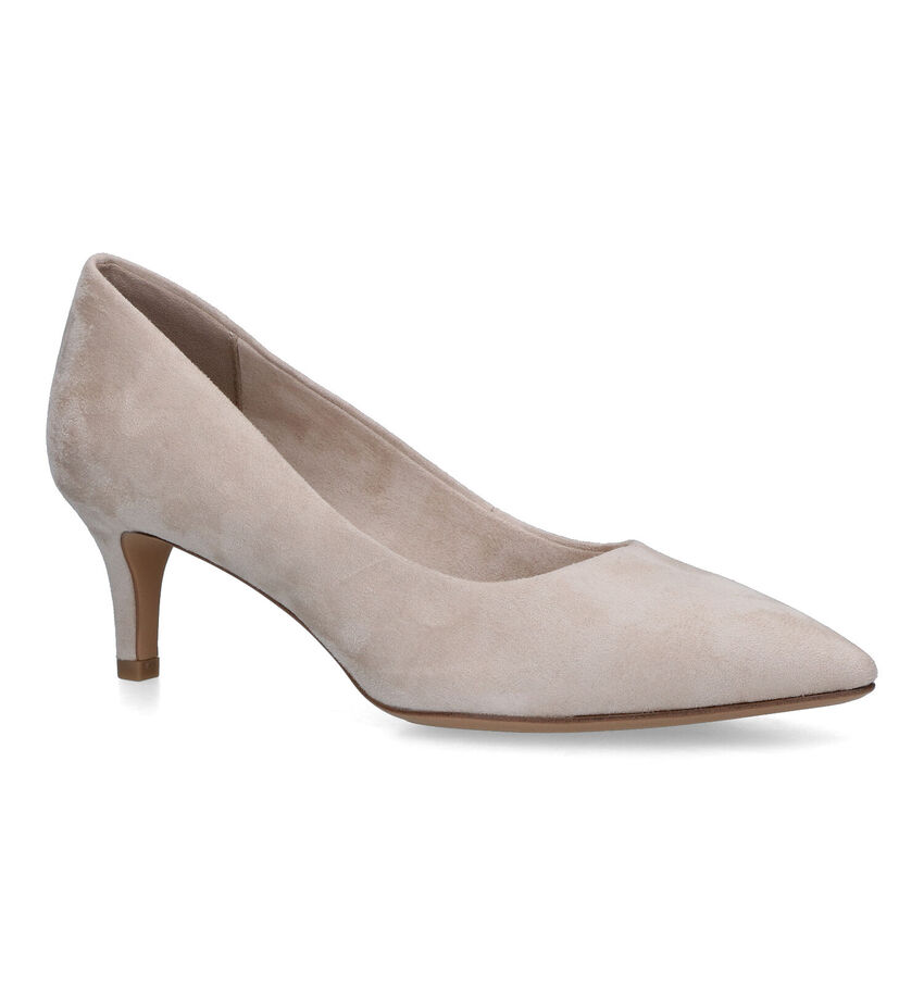 Tamaris Beige Lage Hak Pumps