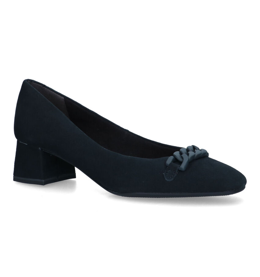 Tamaris Blauwe Pumps met Blokhak