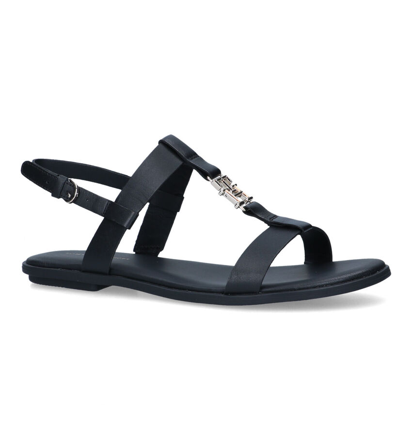 Tommy Hilfiger Sandales plates en Noir