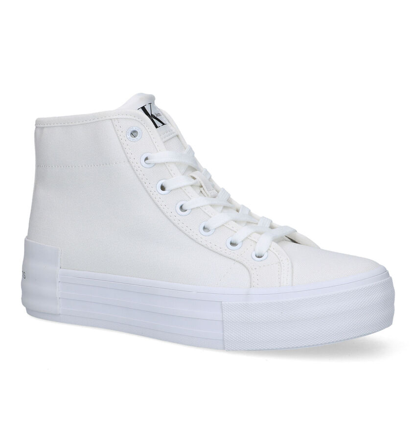 Calvin Klein Vulc Flatform Witte Sneakers