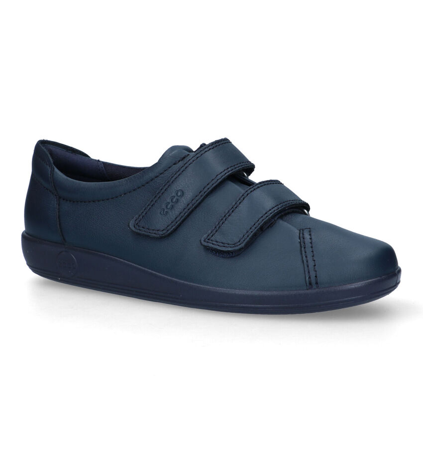 ECCO Soft 2.0 Chaussures à velcro en Bleu