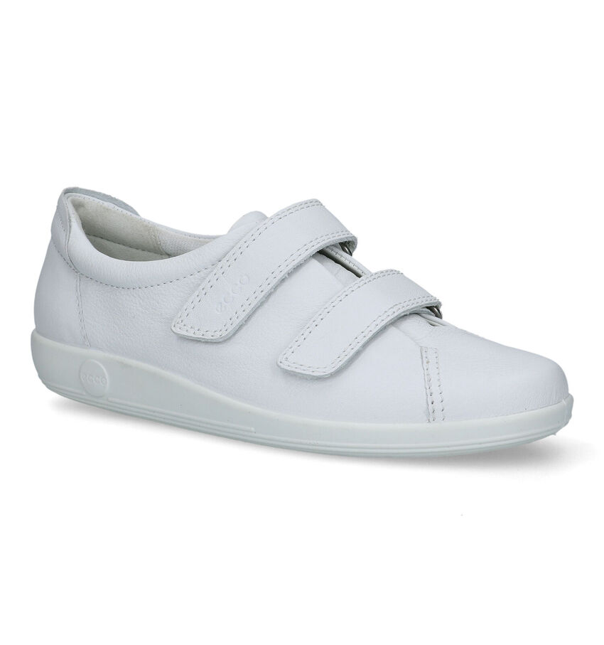 ECCO Soft 2.0 Chaussures à velcro en Blanc